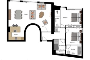 Demi Lune Floor Plan