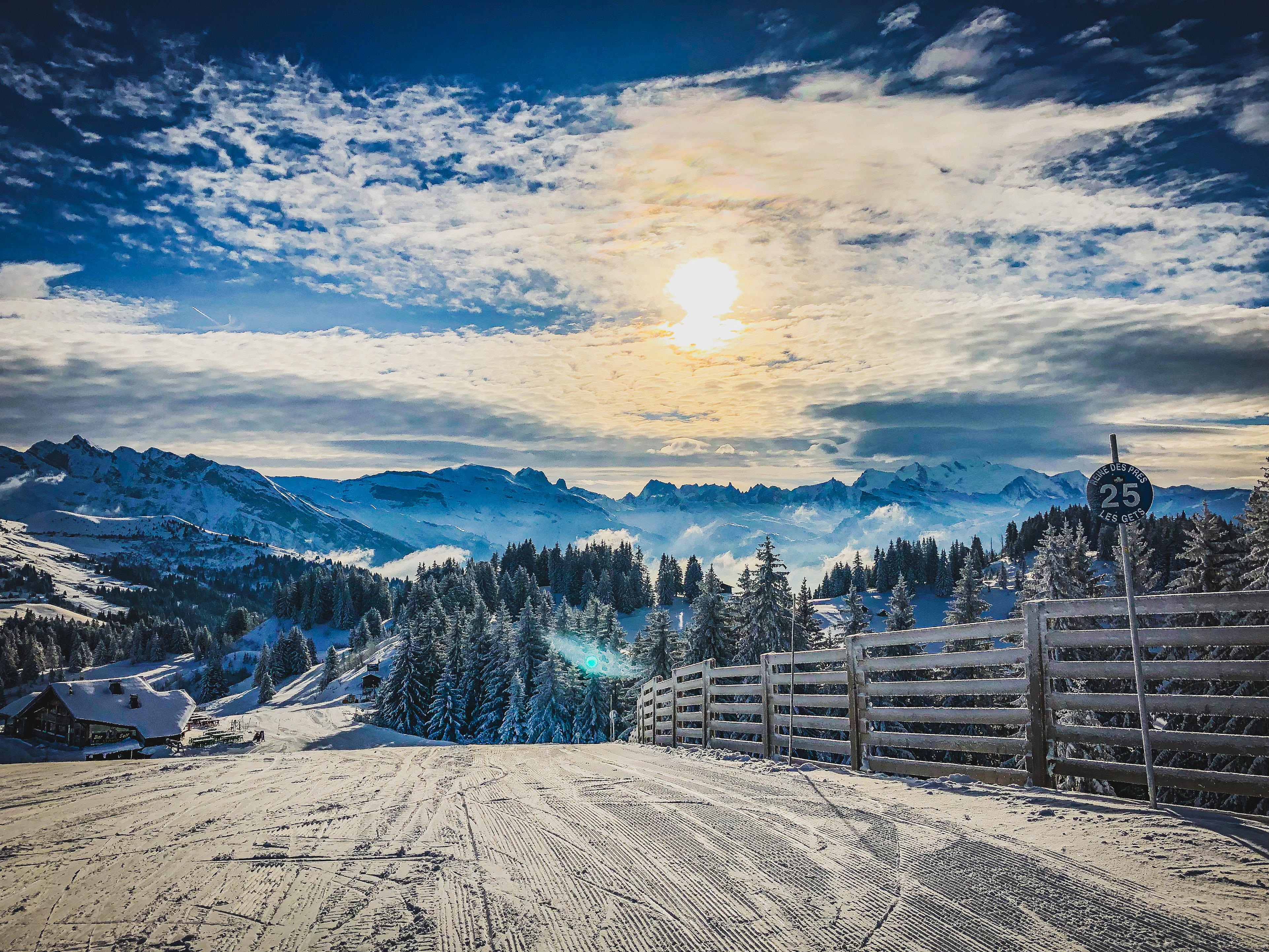 Winter Piste Sunset Morzine Avoriaz Normski