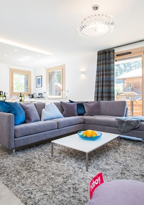 Apartment 101, Luxury Apartment Morzine - Main Living Space