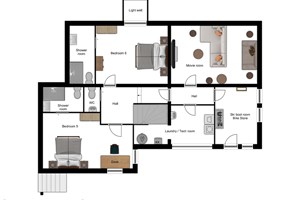 Chalet 218 - Lower ground Floor Chalet Floor Plan